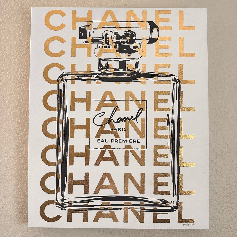 CHANEL Eau Première Perfume Art with Gold and Black